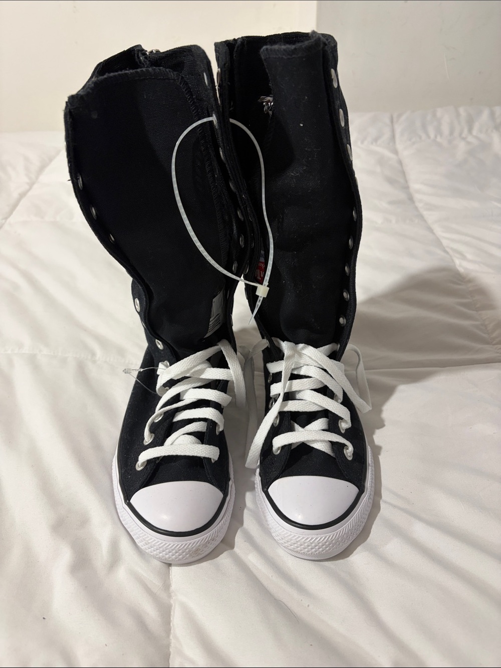 Converse Black and White High-Top Kids Sneakers - Picture 3 of 4